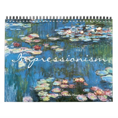 Vintage Fine Art Impressionism Paintings Calendar