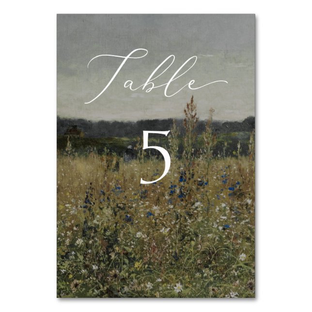 Vintage, Fine art inspired wedding table  Number (Front)