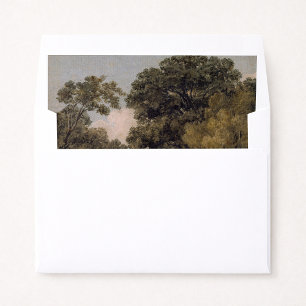 Vintage fine art landscape  rustic  envelope liner