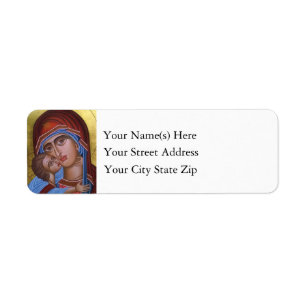 Vintage Fine Art of Mary and Baby Jesus Christmas Label