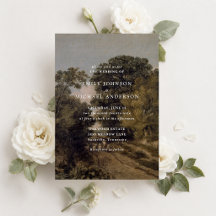 Vintage fine art, rustic landscape wedding