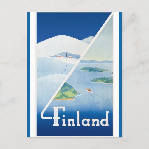Vintage Finland Finnish Travel Postcard
