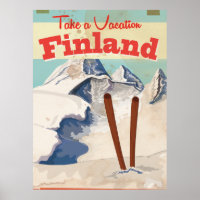 Vintage Finland Travel Poster