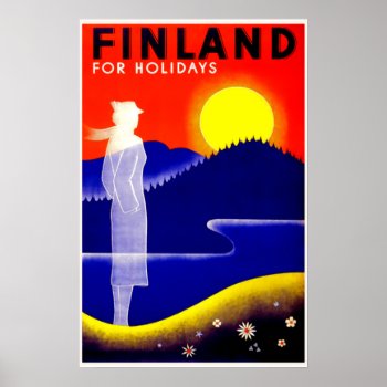 Vintage Finland Travel Poster by Vintage_Gifts at Zazzle
