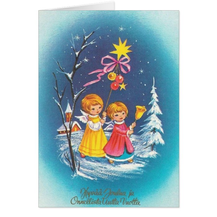 Vintage Finnish Christmas And New Year Card