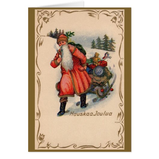 Vintage Finnish Christmas Greeting Card (Front)