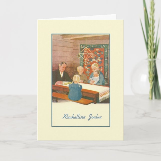 Vintage Finnish Rauhallista Joulua Christmas Card (Front)
