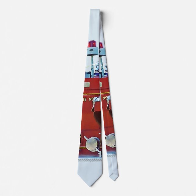 Vintage Fire Engine Neck Tie (Front)
