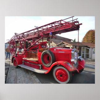 Vintage Fire Engine.... Poster
