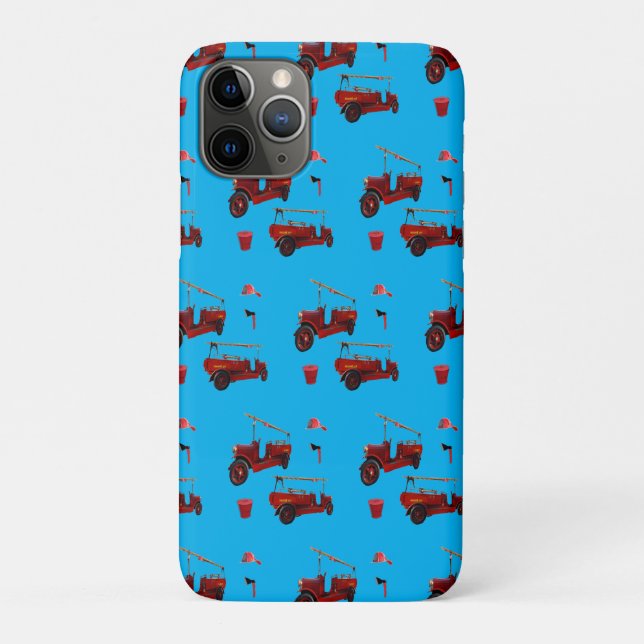 Vintage Fire Fighting Truck And Equipment, Case-Mate iPhone Case (Back)