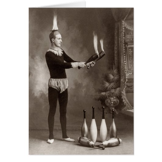 Vintage Fire Juggler Cards (Front)