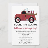 Vintage Fire Truck Baby Shower Invitation (Front)