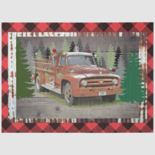 Vintage Fire Truck Tissue Paper