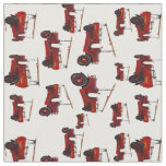 Vintage Fire Trucks In A Pattern, Fabric