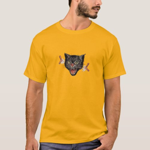 Vintage Firecracker Cat t_shirt