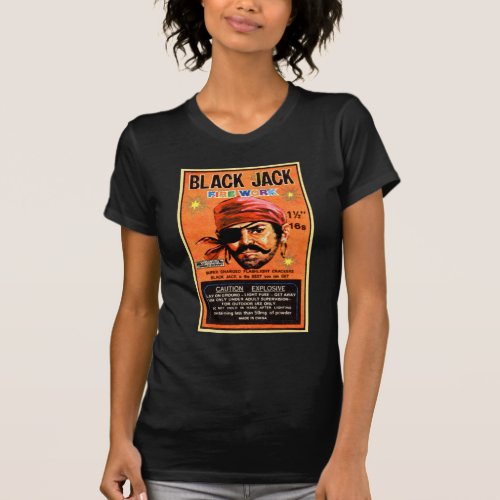 Vintage Firecracker Label Blackjack Brand T_Shirt