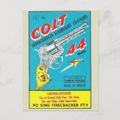 Vintage Firecracker Package Postcard