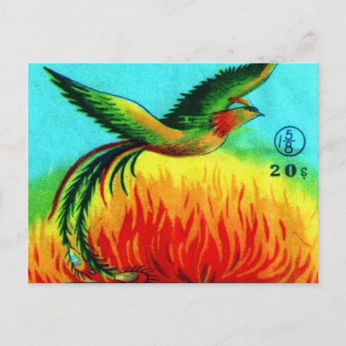 Vintage Firecrackers Phoenix Rising Brand Postcard