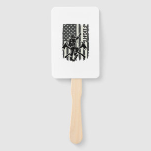 Vintage Firefighter Flag Fight Shirt Design_1 Hand Fan