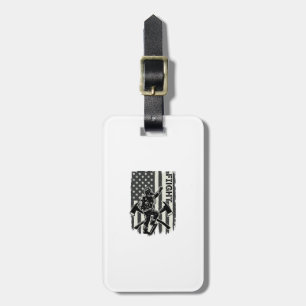Vintage Firefighter Flag Fight Shirt Design_1 Luggage Tag