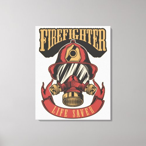 Vintage Firefighter Helmet Canvas Print