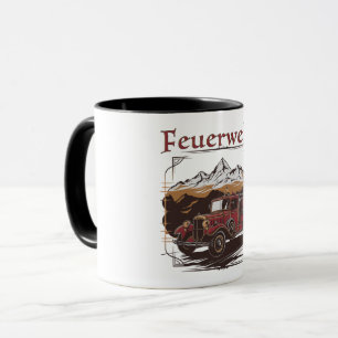 Vintage firefighter mug