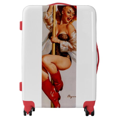 Vintage Firefighter Pin Up Girl Luggage
