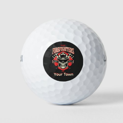 Vintage Firefighters of Your NeighborHood Skull    Golf Balls