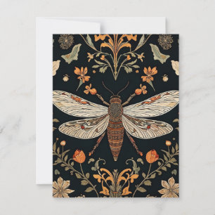 Vintage Firefly Garden Holiday Card