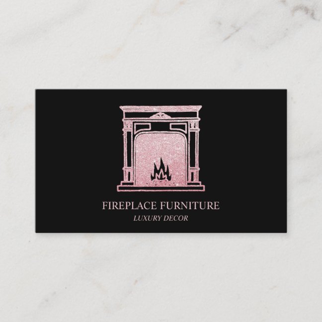 Vintage Fireplace Business Card