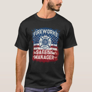 Vintage FIREWORKS SAFETY MANAGER Director Pyro Coo T-Shirt