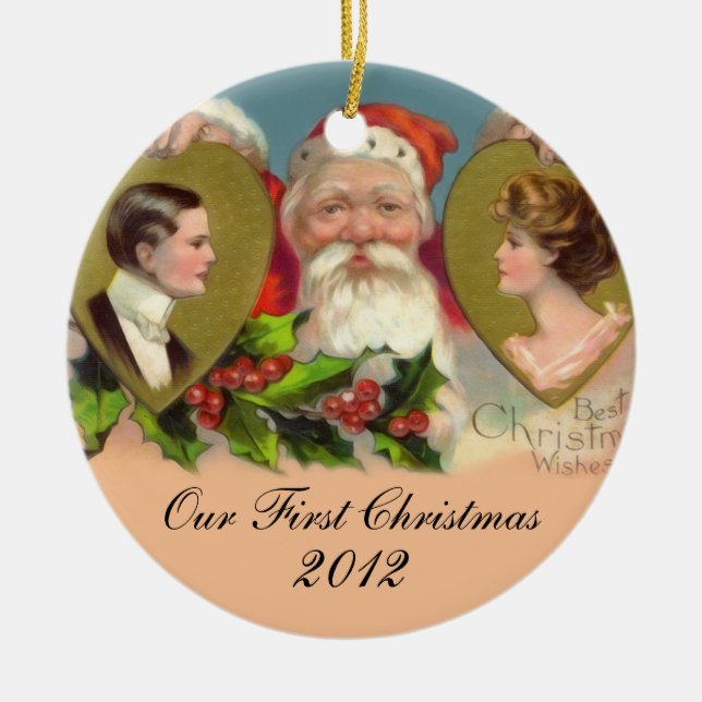 Vintage First Christmas Ornament (Front)