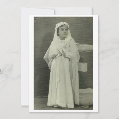 Vintage First communion Card