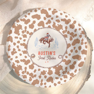 Vintage First Rodeo Cowboy 1st Birthday Paper Bowls