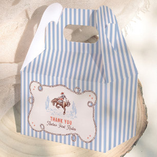 Vintage First Rodeo Cowboy 1st Birthday Thank You Favor Boxes