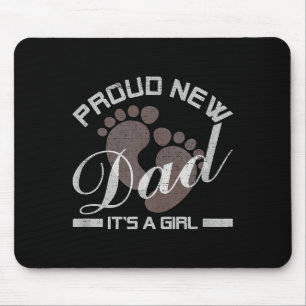 Vintage First Time Daddy Funny Proud New Dad It's Mouse Pad