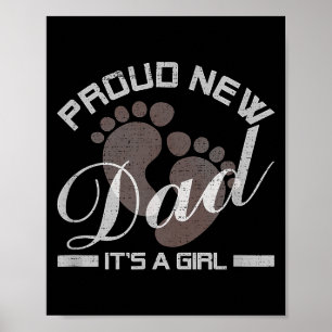 Vintage First Time Daddy Funny Proud New Dad It's Poster