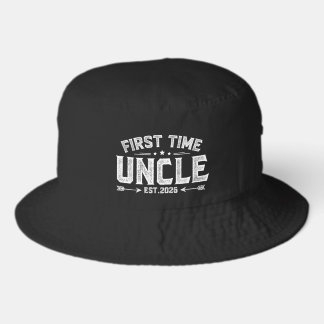 Vintage First Time Uncle est 2026 Soon To be Uncle Bucket Hat