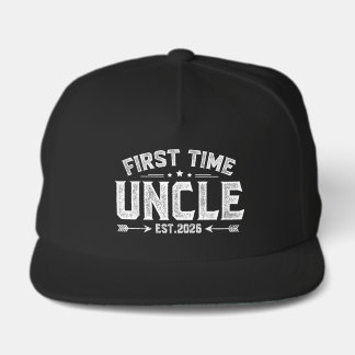 Vintage First Time Uncle est 2026 Soon To be Uncle Snap Back Hat