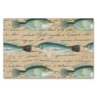Vintage Fish Art Handwriting Text Cream Color Fish