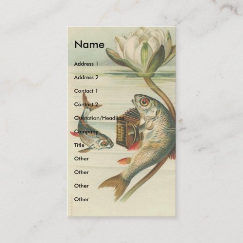 Vintage Fish Business Card Template