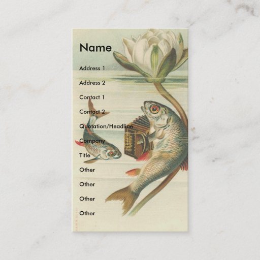 Customizable Vintage Fish Business Card Template