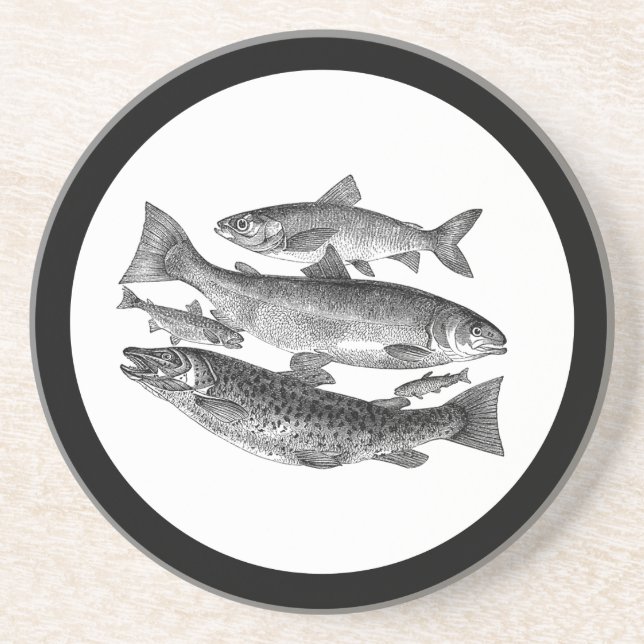 Vintage Fish Coaster (Front)