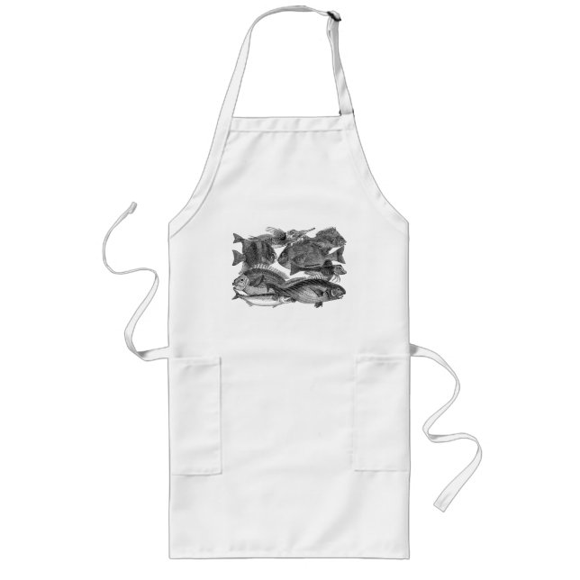 Vintage Fish Long Apron (Front)
