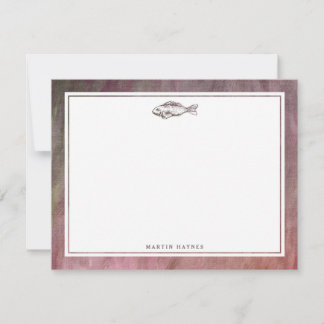 Vintage Fish  Note Card