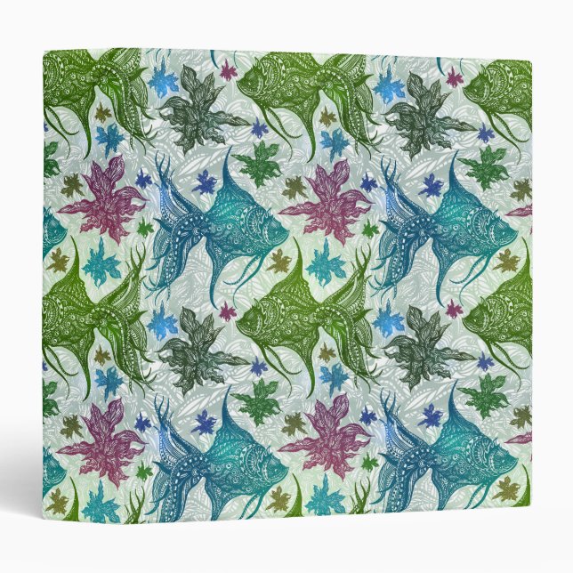 Vintage Fish Pattern Binder (Front/Spine)