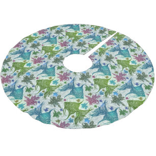 Vintage Fish Pattern Brushed Polyester Tree Skirt