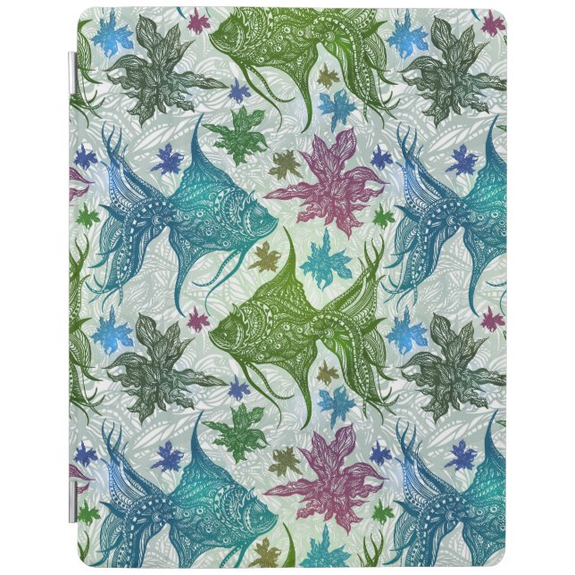 Vintage Fish Pattern iPad Smart Cover (Front)