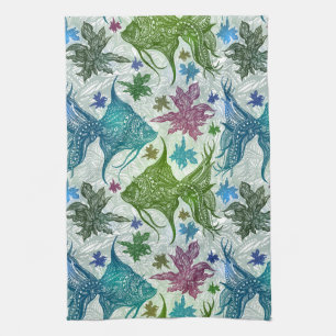 Vintage Fish Pattern Kitchen Towel