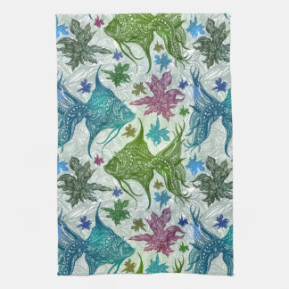 Vintage Fish Pattern Kitchen Towel